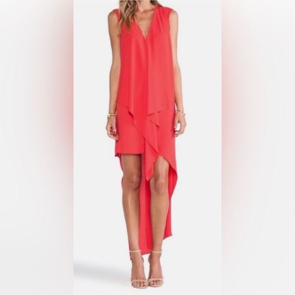 BCBG Max Azria NWT Tara Cascade Ruffle Dress Size XS Ruffle High/Low Dress - Picture 13 of 13